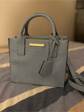Poppy & Peonies Light Blue Mini Tote